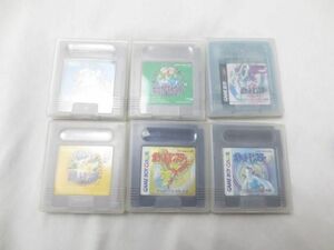 【同梱可】中古品 ゲーム ゲームボーイ ソフト ポケットモンスター クリスタル 金 銀 緑 青 黄 ピカチュウ 6点 グッ