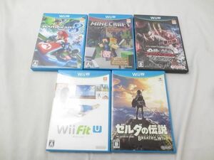 【同梱可】中古品 ゲーム Wii U ソフト ゼルダの伝説 ブレスオブザワイルド マインクラフト マリオカート 8 他 5点