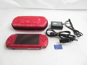 【同梱可】中古品 ゲーム PSP 本体 PSP3000 ラディアントレッド 動作品 メモリースティック 2GB 充電器 カバーケース