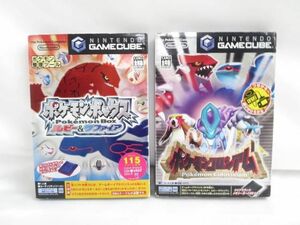 【同梱可】中古品 ゲーム ゲームキューブ ソフト ポケモンボックス ルビー サファイア ポケモンコロシアム 2点 グッ