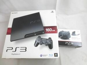 【同梱可】中古品 ゲーム プレイステーション3 PS3本体 CECH-3000A チャーコルブラック 160GB 動作品 周辺機器あり