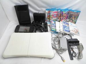 【同梱可】中古品 ゲーム Wii U 本体 WUP-101 ブラック 32GB ソフト スーパーマリオ 3Dワールド 等 グッズセット