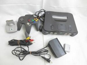 【同梱可】中古品 ゲーム NINTENDO 64 本体 NUS-001 動作品 電源ケーブル 出力ケーブル コントローラー付き