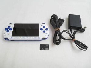 【同梱可】中古品 ゲーム PSP 本体 PSP3000 ホワイト/ブルー 動作品 メモリースティック 4GB 充電器付き