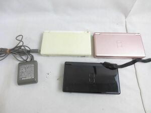 【同梱可】中古品 ゲーム ニンテンドーDS 本体 DS Lite USG-001 メタリックロゼ クリスタルホワイト 等 3点 グッズセ