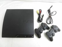 【同梱可】中古品 ゲーム プレイステーション3 PS3本体 CECH-3000A チャーコルブラック 動作品 周辺機器あり_画像1