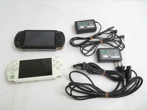 【同梱可】ジャンク品 ゲーム PSP 本体 PSP1000 PSP2000 2点 ブラック ホワイト グッズセット