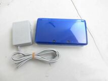 【同梱可】中古品 ゲーム ニンテンドー3DS 本体 CTR-001 コバルトブルー 動作品 充電器付き_画像1