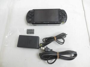 【同梱可】中古品 ゲーム PSP 本体 PSP3000 ピアノブラック 動作品 充電ケーブル メモリースティック1GB付き