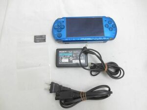 【同梱可】中古品 ゲーム PSP 本体 PSP3000 バイブランド・ブルー 動作品 メモリースティック 4GB 周辺機器あり