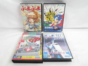 【同梱可】中古品 ゲーム セガ メガドライブ ソフト 4点 ソニック ザ・ヘッジホッグ ぷよぷよ 等 グッズセット