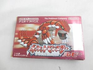 【同梱可】中古品 ゲーム ゲームボーイアドバンス ソフト ポケットモンスター ルビー 取扱説明書 箱あり