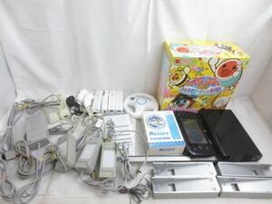 【まとめ売り 動作未確】 ゲーム Wii U 本体 WUP-101 ブラック 動作品 周辺機器 等 グッズセット