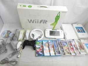 【まとめ売り 動作未確】 ゲーム Wii U 本体 WUP-101 ホワイト 32GB 動作品 バランスボード 等 グッズセット