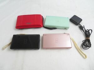 【同梱可】中古品 ゲーム ニンテンドーDS 本体 DS Lite 4点 USG-001 メタリックロゼ ブラック 等 グッズセット