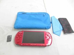 【同梱可】中古品 ゲーム PSP 本体 PSP3000 ラディアントレッド 動作品 メモリースティック 4GB カバーケース付き