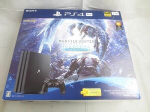 【同梱可】中古品 ゲーム プレイステーション4 PS4本体 Pro CUH-7200B 1TB ジェットブラック アイスボーン マスター