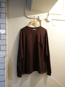 unfil アンフィル　ポケット　ロング　Tシャツ　カットソー　茶　サイズ5　ONFL-UM215