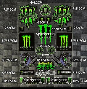 反射防水 モンスターエナジー バイクステッカー ヘルメットデカール MONSTER ENERGY 屋外用ラベル