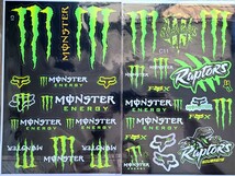 人気2枚 防水モンスターエナジーバイクステッカーヘルメットステッカーシールMONSTER ENERGY_画像1