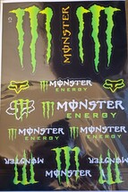 人気2枚 防水モンスターエナジーバイクステッカーヘルメットステッカーシールMONSTER ENERGY_画像2