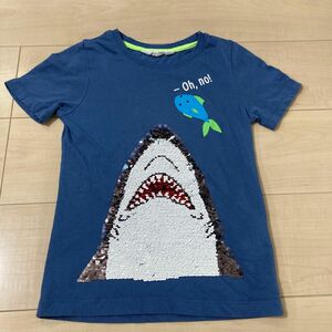 H&M スパンコール　サメ　 Tシャツ 半袖 半袖Tシャツ Tshirts