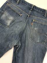 古着 15955 リーバイス 646 W36 デニム パンツ 70 80 Levi's ビンテージ vintage オリジナル USA ジーンズ オレンジ ベルボトム_画像8