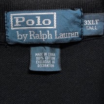 130 ポロバイラルフローレン　3XLT アメリカ古着　ポニーロゴ刺繍　半袖　ポロシャツ　ブラック　Polo by Ralph Lauren メンズ_画像5