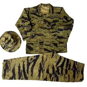  replica Tiger stripe S w32 camouflage military camouflage combat jacket cargo pants hat 3 point set men's 