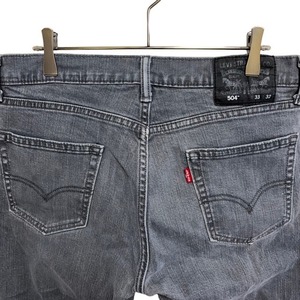 A4 リーバイス 504 w33 アメリカ古着　グレー　ジーンズ デニムパンツ Levis　黒パッチ　メンズ