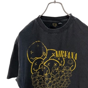 C40 ニルヴァーナ　M アメリカ古着　バンド　プリント　半袖　Tシャツ　ブラック　NIRVANA メンズ