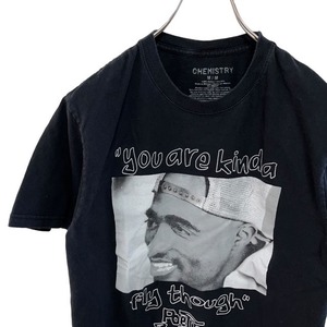 C53 CHEMISTRY アメリカ古着　M Roetic JUSTICE プリント　半袖　Tシャツ　ブラックメンズ