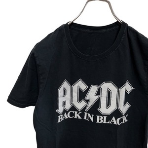 F4 AC DC アメリカ古着　バンド　プリント　半袖　Tシャツ　ブラック　メンズ