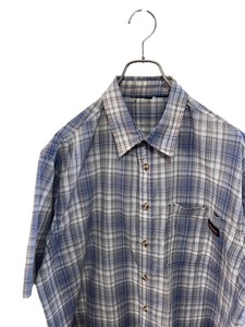 140 ディッキーズ　アメリカ古着　ワンポイントロゴ　薄手　半袖　シャツ　チェックシャツ　Dickies ビックサイズ メンズ