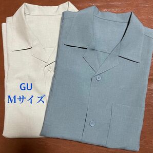 GU ドライオープンカラーシャツ（5分袖）2枚セット