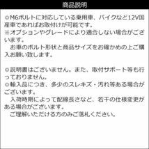 ナンバーボルト [銀] 2個組 LED内蔵 ナンバー灯 M6 アルミ ライセンスプレート 汎用 メール便送料無料/20ч_画像9