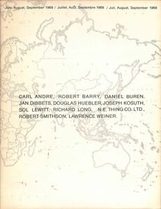 （海外展覧会図録）　July, August, September 1969　コンセプチュアル・アート、ミニマル・アート　セッツ・シーゲラブ