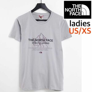【海外限定】TNF　Tシャツ レディース グレー　US/XS　日本サイズS