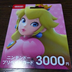 任天堂 ニンテンドー プリペイドカード3000円　未使用