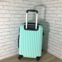 5217 小型軽量スーツケース 4輪 キャリーバッグ 機内持ち込み Sサイズ グリーン_画像5