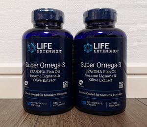 Life Extension фирма super Omega 3... Capsule 120 таблеток x 2 шт 