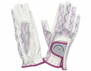 新品 ゴルフ 手袋(両手) 女性用 20～21cm ネイルのお洒落も楽しめる指先カットタイプ 飛衛門