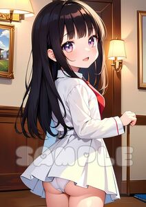 [高品質☆A4サイズポスター] アートポスター 美少女 セクシー 美女 制服 下着 イラスト かわいい 女の子 同人 オリジナル アニメ 2d-982