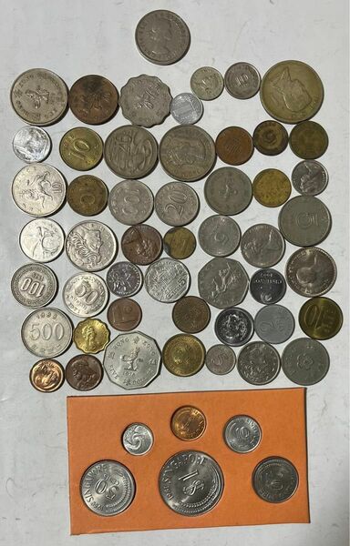 E269　1957年 1ｼﾘﾝｸﾞ硬貨 ｲｷﾞﾘｽ 他 全50種類+ｺｲﾝｾｯﾄ