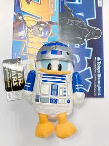 新品 ディズニー TDL 30周年　スターツアーズ　リニューアル記念　映画 STAR WARS スターウォーズ R2-D2 コス　ドナルド　ぬいぐるみバッジ