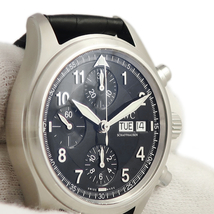 【3年保証】 IWC パイロット スピットファイアー クロノグラフ IW370613 黒 デイデイト 生産終了 自動巻き メンズ レディース 腕時計_画像4