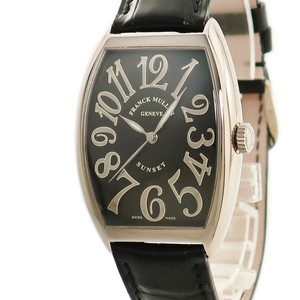 【3年保証】 フランクミュラー トノウ カーベックス サンセット 6850SC K18WG無垢 黒 ビザン数字 生産終了 自動巻き メンズ 腕時計