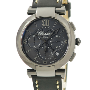 【3年保証】 ショパール インペリアーレ クロノグラフ 388549-3007 黒DLC加工 ローマ バー デイト 自動巻き メンズ 腕時計