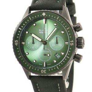 【3年保証】 ブランパン フィフティファゾムス バチスカーフ フライバック クロノグラフ 5200-0153-B52A 緑 自動巻き メンズ 腕時計