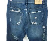 ■PLAYME JEANS プレイミー ジーンズ / ダメージ クラッシュ加工 / ストレッチ スリムフィット / デニムパンツ size 30 / 日本製 / メンズ_画像6